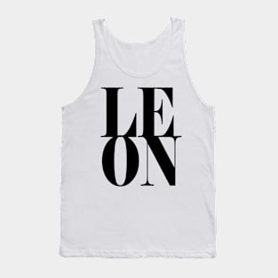 Leon Boys Name Bold Font Tank Top